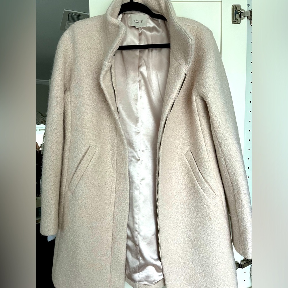 Blush Pink Teddy Coat   Size Medium